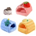 thumbnail image 2 of Mini House Cage Comfortable Warm Mat Plush Sleeping Bed Small Pet Animals Bed, 2 of 3