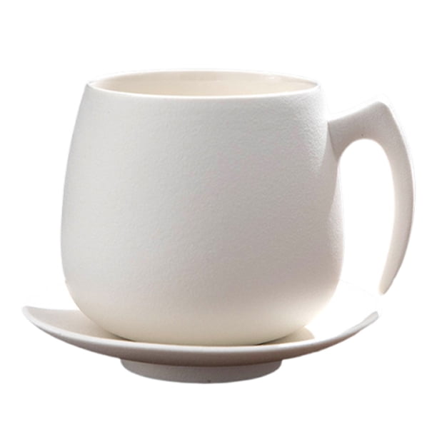 Posavasos para taza de café Bewildely de cerámica esmerilada estilo minimalista juego de tazas para bebidas calientes blanco
