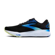 Brooks Men’s Ghost 16 Neutral Running Shoe - Black/Cobalt/Neo Yellow - 8 Medium