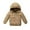 Khaki, variant on Boys Coat Boys Winter Coat Hooded Long Sleeve Pockets Outerwear for Age 5-10 Years