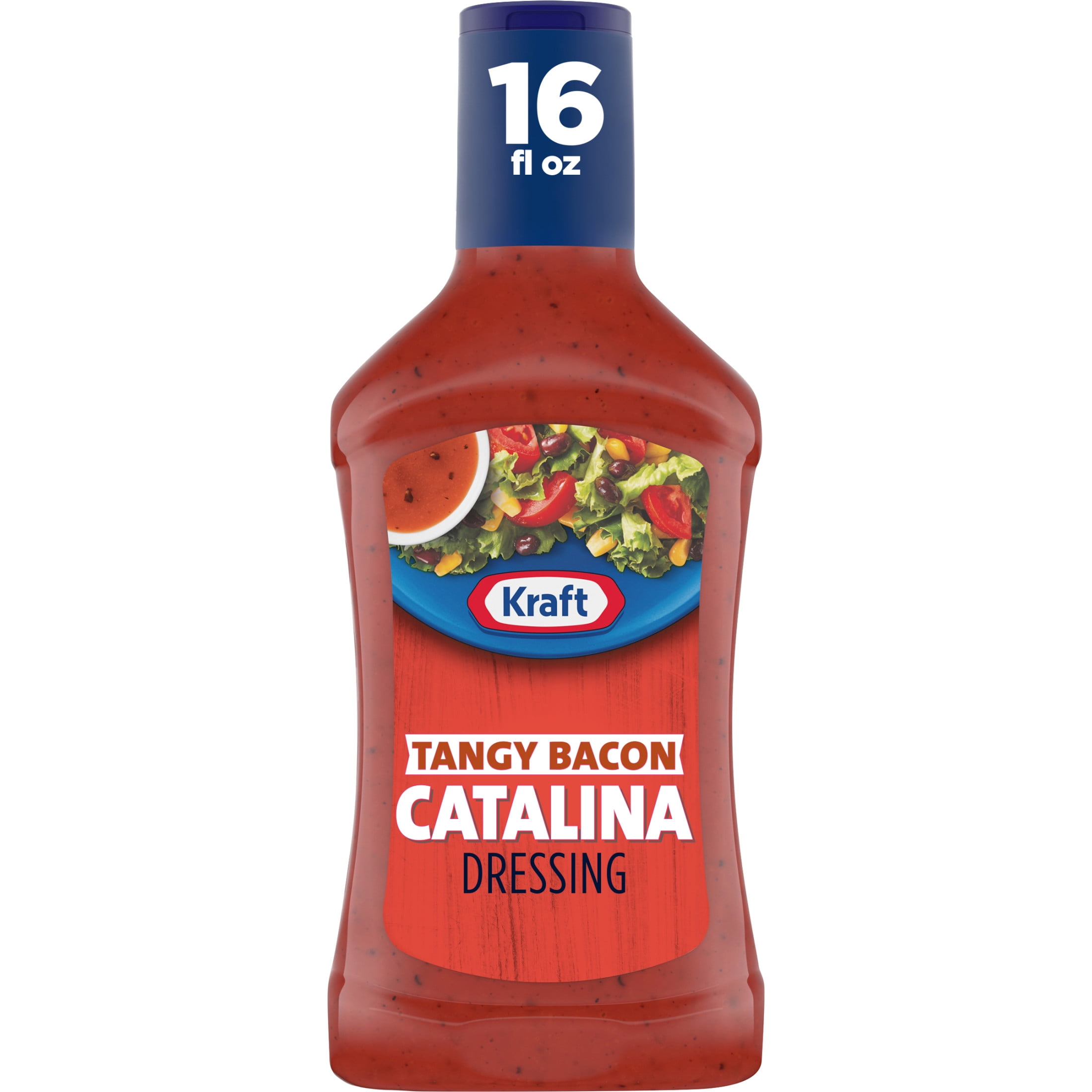 (4 pack) Kraft Tangy Bacon Catalina Dressing, 16 fl oz Bottle