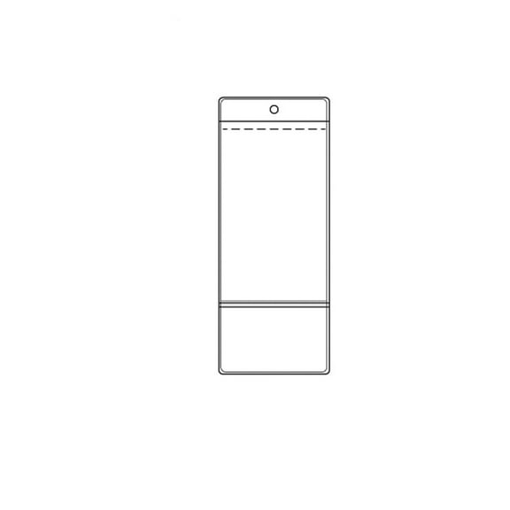 THE GLOBAL DISPLAY SOLUTION Two Pocket Fact Tag holder | Pull Tag Vinyl Envelope | 5.75"H x 3.5"W and 2.125" x 3.5"