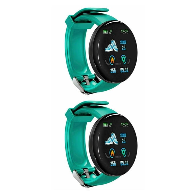 Reloj inteligente Inteprter con esfera redonda de 1,44 pulgadas Verde 2Conjunto