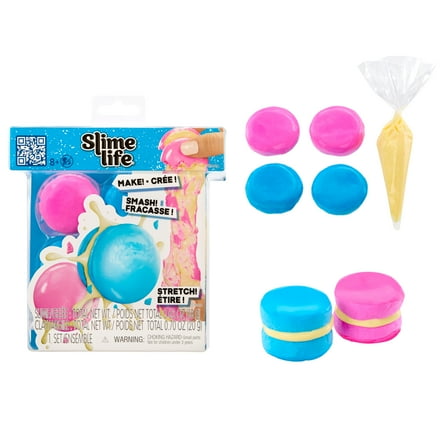 Slime Life Macaron DIY Slime Kit, Make, Smash, and Stretch Your Food, Ages 8 