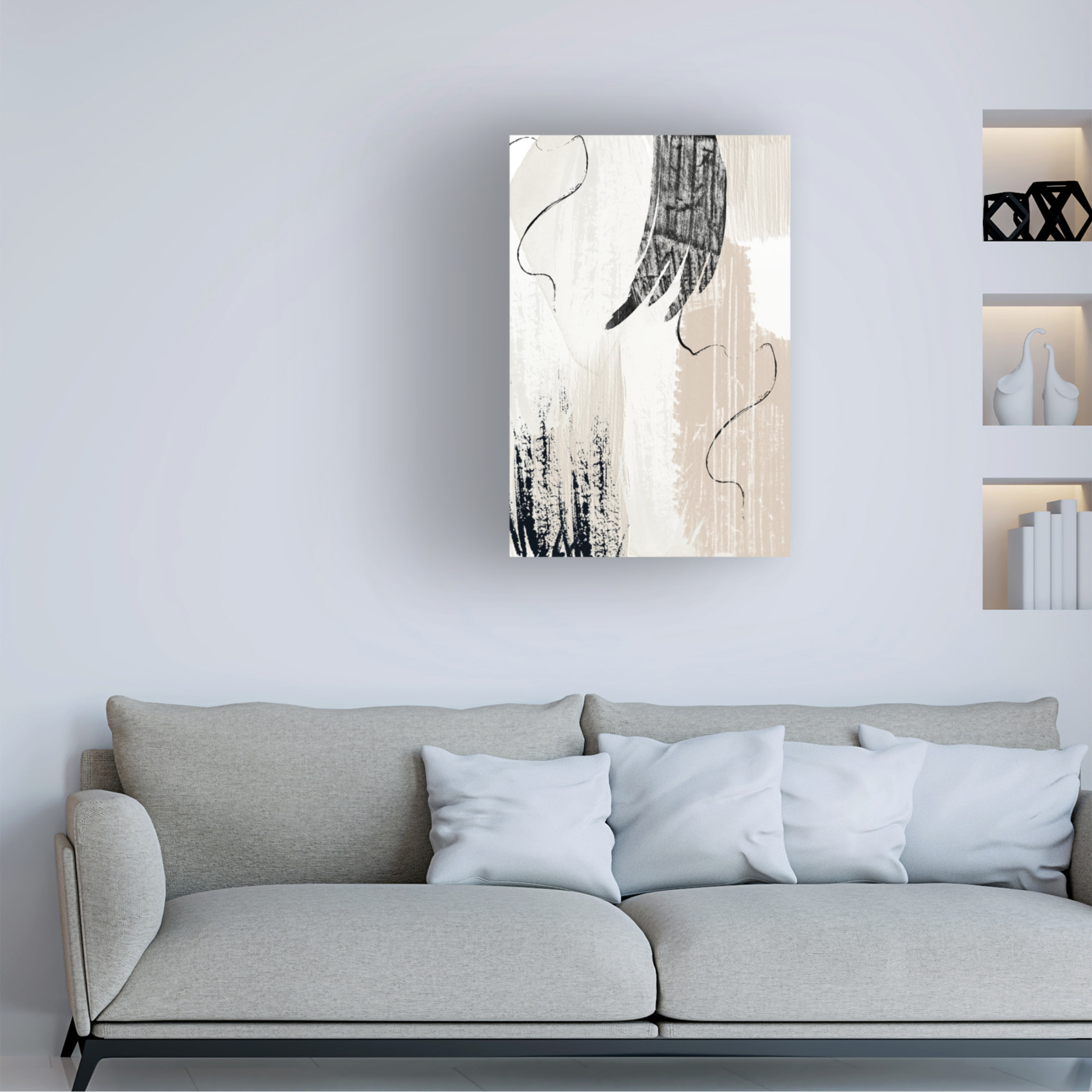 Trademark Fine Art Sally Ann Moss Brush strokes 2 Canvas Wall Art