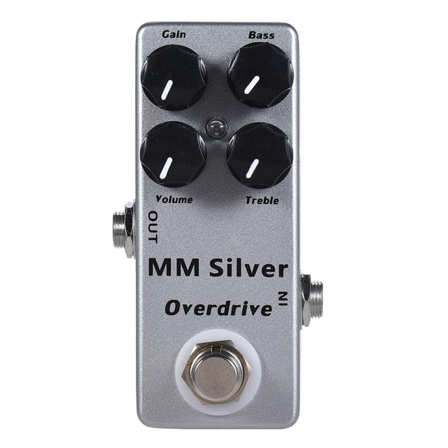 Pedal de Efecto Guitarra Eléctrica YMUZE Moskyaudio Mini Plateado Overdrive