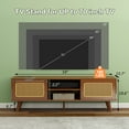 thumbnail image 4 of TV Stand for TVs up to 65",Modern Rattan Entertainment Cabinet Media Console for Living Room Bedroom,Black Brown, 4 of 7