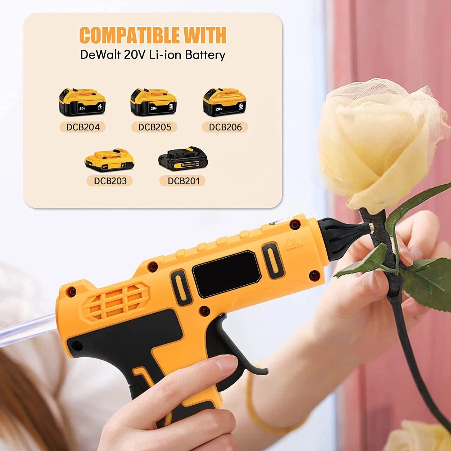 Cordless Electric Handheld Hot Glue Gun Repair DIY Tool Melt Welding for Dewalt