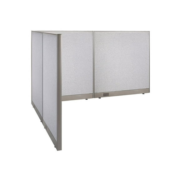GOF L-shaped Freestanding Office Partition, Room Divider, Privacy Screen, Workstation Cubicle (72”D x 96”W x 48”H)