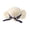 Milky White Adult, variant on mdesiwst Family Beach Hat Natural Straw Woven Wide Brim Sun Protection Foldable Lightweight Summer Travel Hat with Ribbon Bow Parent-child Beach Hat
