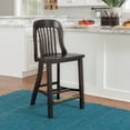 thumbnail image 3 of Linon Conway 24" High Back Counter Stools, Set of 2, Dark Brown, 3 of 11