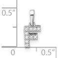 thumbnail image 4 of 14K White Gold Diamond Letter F Initial With Bail Pendant(Length 12) - Jbsp, 4 of 5