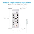 thumbnail image 3 of Multicontacto 7 Conexiones 2 Puertos Usb 2500w DOSYU, 3 of 6