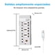 thumbnail image 3 of Multicontacto 7 Conexiones 2 Puertos Usb 2500w DOSYU, 3 of 6