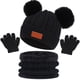 thumbnail image 1 of Conjunto de gorro y bufanda de invierno para niños, guantes y gorro de punto cálidos para bebés de 1 a 8 años., 1 of 6