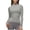 Grey, variant on MEICHEN Women's Workout Tops Half High Neck Long Sleeve Tops Soft Slim Fit Pullover Shirts Fashion Trendy Clothes
