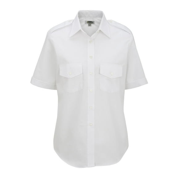 Ed Garments Women's Short Sleeve Performance Navigator Shirt, WHITE, X-Small