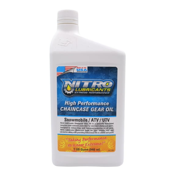 Nitro Lubricants Chaincase Oil – High Film Thickness, 1 Quart – Made in USA