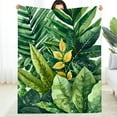 thumbnail image 2 of PRATYUS Fern Durable Soft Flannel Blanket for Couch Bed Travel 40x50in, 2 of 7