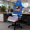 thumbnail image 5 of HELLHERO USA Flag Pattern Gaming Chair Cover with Armrest Covers for Home Office Bedroom, Non Slip Stretchable Spandex Gaming Chair Covers, 5 of 10