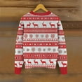 thumbnail image 4 of Zedker Christmas Sweaters for Women Button Down Cardigan Knit Sweater Funny Xmas Outwear,Plus Size Red XL, 4 of 4