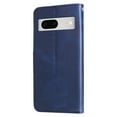 thumbnail image 6 of SaniMore Case for Google Pixel 7 6.3" 2022, Zipper Wallet Pocket Caed Slots Retro PU Leather Shockproof Drop-proof Flip Kickstand All-around Protective Shell for Google Pixel 7, Blue, 6 of 12