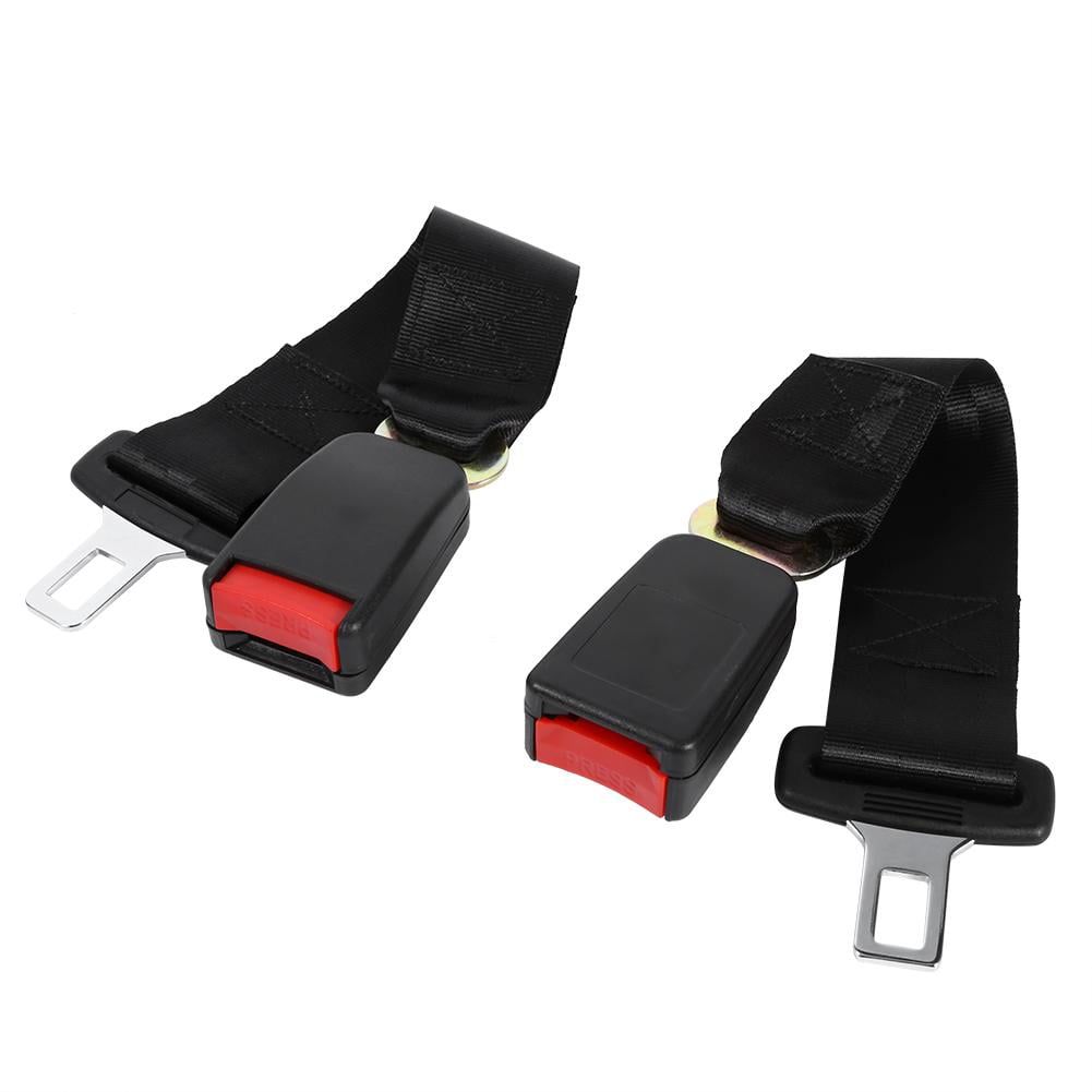 7/8 Inch Wide Type A Metal Tongue Buckle in to Ride Happy Seat Belt Extender Pros E4 Certified Regular 7 Inch Seat Belt Extension Black