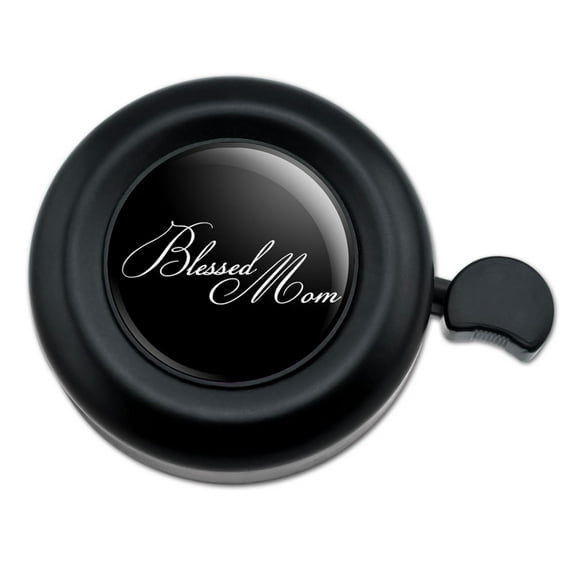 Blessed Mom on Black Bicycle Handlebar Bike Bell