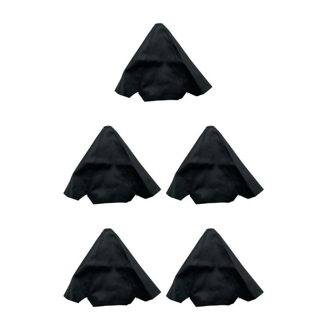 serony Car Shift Lever Collar Dust-proof Decoration Shifter Cover Automobile Manual Knob Stick Protector Upgrading Gear Black Line 5Set