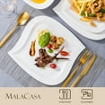 thumbnail image 5 of MALACASA, Series Elvira, 30-Piece Porcelain Dinnerware Set, Ivory White Dinner Set, Service for 6, 5 of 7