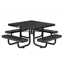46" Child Size Square Expanded Picnic Table, Black