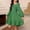 A92 Green, variant on Xdegoge Elegant Kids Girls Dress Knee Length A Line Square Neck Long Sleeve Tween Summer Dress Ruffle Hem Solid Party Casual Wear for Teen