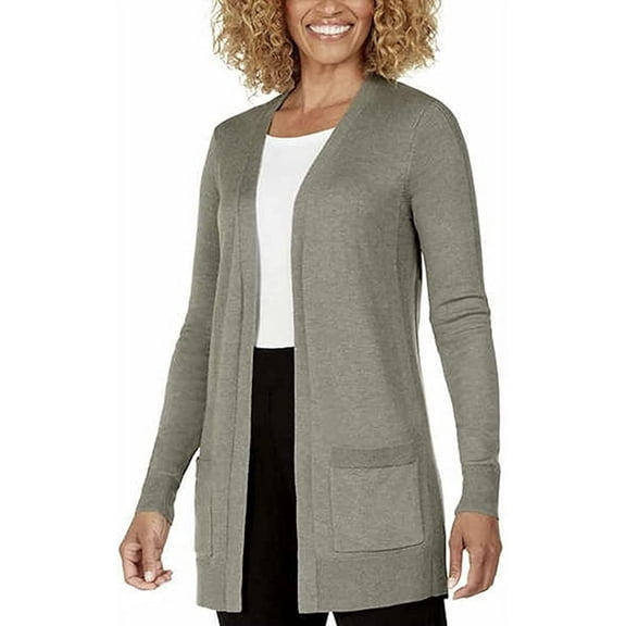 Matty M Women's The Boyfriend Cardigan (Heather Olive, XX-Large)