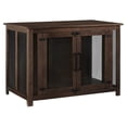 thumbnail image 1 of Pemberly Row Transitional Wood Credenza Dog Crate in Dark Brown, 1 of 12