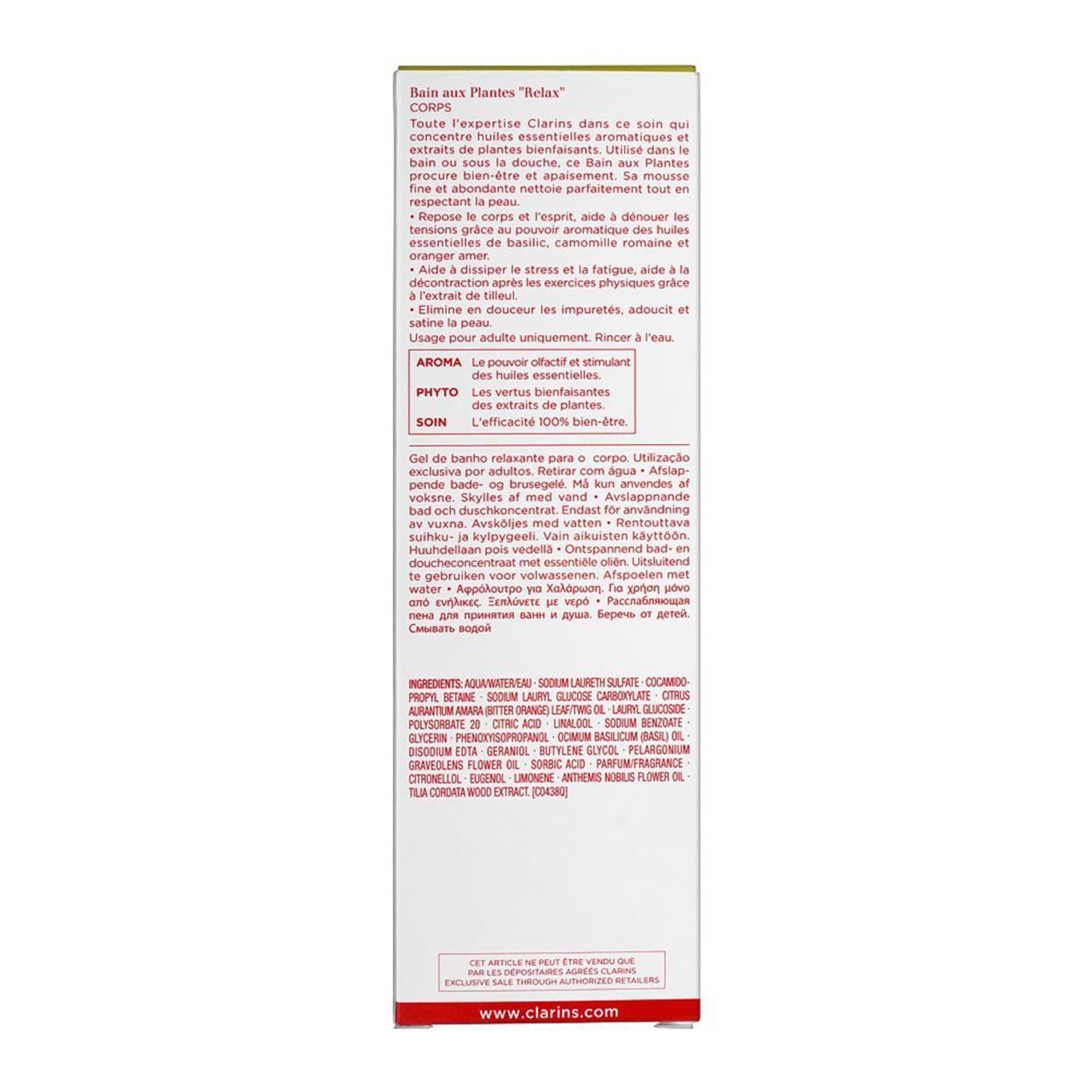 Clarins Relax Bath & Shower Concentrate 6.8 Ounce
