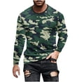 thumbnail image 2 of Men's Long Sleeve Round Neck Camo T-Shirt Camouflage Long Sleeve Thermal Soft Lightweight Shirt Tops, 2 of 5