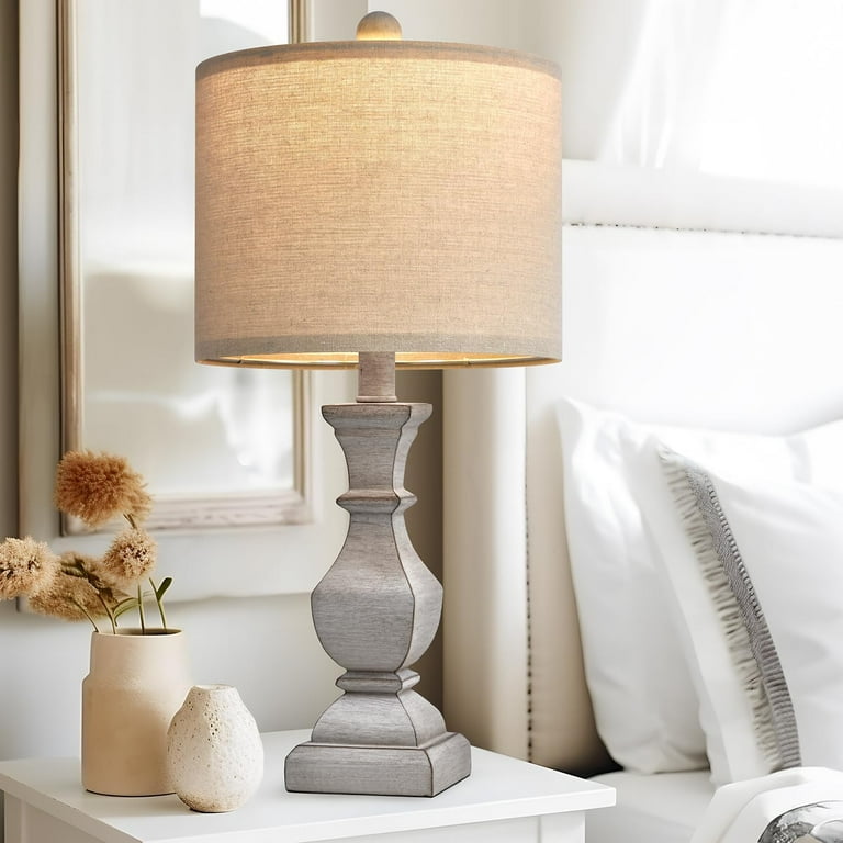 Grey Lamps For Night Stand Table Lamps Set Of 2, Vintage Bedside