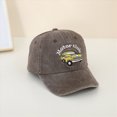 thumbnail image 2 of Gibobby Kids Boys Girls Baseball Cap Toddler Car Pattern Hat Adjustable Washed Vintage Sun Hat 12-18 Months 1-4T(One Size,Coffee), 2 of 6
