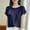 Navy, variant on Hot days, bold styles Olyvenn Summer Tops for Women 2025 Dressy Casual Knitted Blouse Lightweight Loose Crew Neck Short Sleeve Comfy Tee Shirts Black M