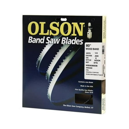 Olson Saw WB56380DB Bandsaw Blade, .25 x 80-In., (Best Band Saw Blade For Aluminum)