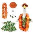 thumbnail image 6 of Nkmbld Porch Goose Clothes, Summer Hawaii Lawn Porch Goose Decor Fits 23" Cement Plastic Goose Statue for Outdoor Garden Yard Patio Farmhouse Decor, 6 of 8