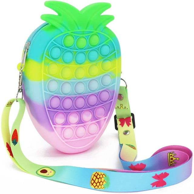 Bolso bandolera HUOGUO Pop Fidget Toys Strawberry Macaron