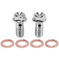 thumbnail image 1 of 2x Motorcycle Stainless Brake Banjo Bolt M10 x 1.0mm Caliper Master Cylinder, 1 of 6