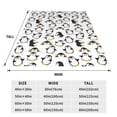 thumbnail image 3 of Fotbe Cute Penguins Manta de Franela Acolchonada con Estampado, Súper Suave y Esponjosa, Extra Grande para Sofá, Cama, Uso Todo el Año-40"x30", 3 of 7