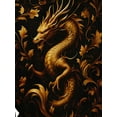 thumbnail image 5 of Men's Traditional Chinese Dragon and Floral Pattern Hoodie - Black and Gold Dragon Pattern Winter Warm Pullover, Korean/Chinese Style, Hooded Sweatshirt, Sports Sweatshirt, Fashion Casual Hoodie, 5 of 5