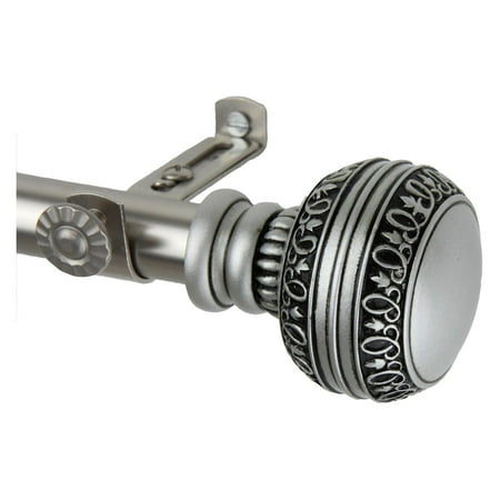 

Ornament Decorative Window Curtain Rod 48-84 - Satin Nickel