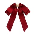 thumbnail image 3 of Broche con lazo preatado para mujer, Pin para corbatas, decoración, broche de pajarita con cuentas portátil, Pin para camisas, uniformes, eventos form Rojo, 3 of 8