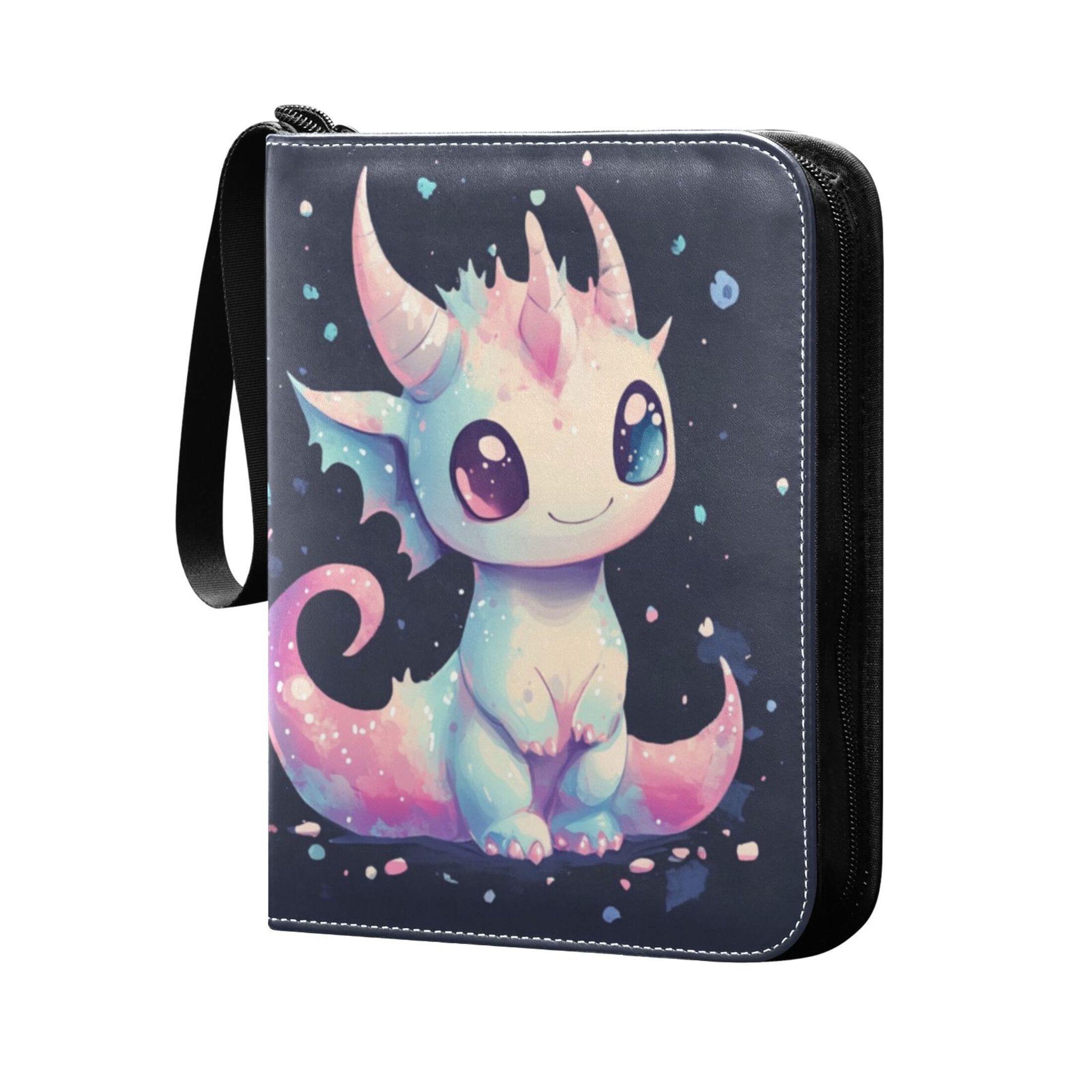 Game Card Storage Bag Collectible Trading Card Albums The 4-Pocket Card Binder With 50-Page Sleeve Can Hold 400 Game Cards Adorable Dragon