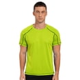 thumbnail image 2 of Sholeno Men's Sport T-Shirt Short Sleeve Training Shirt Quick Dry Athletic T-Shirt Running Gym Dark Grey&Fluorescent Green&Orange 5XL, 2 of 7