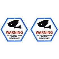 Mandala Crafts 24 Hour Video Surveillance Sign, Security Camera Sign, Aluminum Warning Sign for Outdoors, Homes, Businesses, CCTV Recording